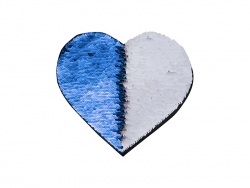 Lentejoulas adesivas (Coração, Azul escuro Com Branco)
