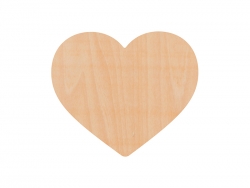 Posavasos sublimación madera contrachapada  (Corazón, 9*10cm)