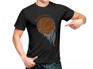 Faux Rhinestone Transfer Sheet (Basket Ball, 25*28cm)