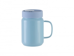 Sublimation Blanks 20oz/600ml Glass Mason Jar w/ Silicon Lid (Light Blue)