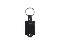 Llavero de Cuero para Grabado (3.5*7.5cm, Negro)