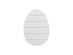 Sinal de MDF em Forma de Ovo de Páscoa com Listras (27*38*1,5cm)