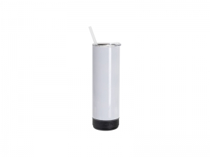 Sublimation Blanks 20oz/600ml White Stainless Steel Tumbler with Black Bluetooth Speaker