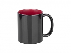 Sublimation 11oz Black Color Changing mug (Inner Maroon)