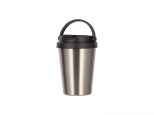 12oz/350ml Sublimation Stainless Steel Tumbler Coffee Mug (Silver)