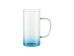 Caneca de Vidro 22oz/650ml (Transparente, Degradado Azul)