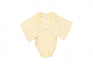 Sublimation Blanks Baby Onesie Long Sleeve S(Yellow)