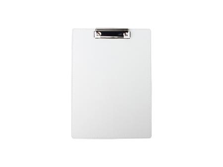 Sublimation PU Leather Clipboard with Metal Clip (White, A4 size)