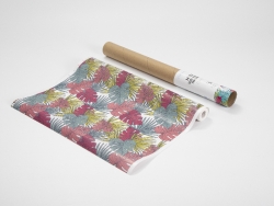 3D Sublimation Hydro Transfer Paper Roll(Red Tropic Leaves, 38*1220cm/ 15in x 40ft)