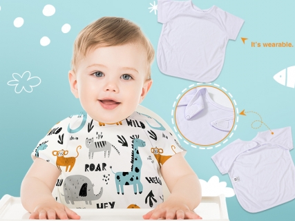 Sublimation Blanks Clothes-Shaped Baby Bib (White)