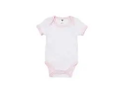 Mono Bebé Manga Corta Talla M (Borde rosa,3-6M)