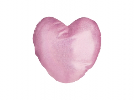 Sublimation Glitter Heart Shape Pillow Cover (40*40cm,Pink)
