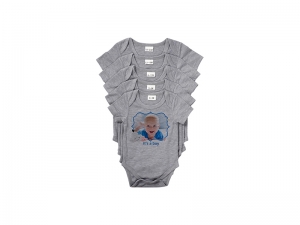 Sublimation Blanks Baby Onesie Short Sleeve (Gray)