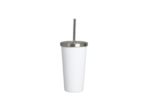Sublimation 20oz Stainless Steel Tumbler with straw (White)