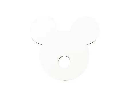Sublimation Blanks Hardboard Name Tag (7*7.3*0.3cm,Mickey Shape)
