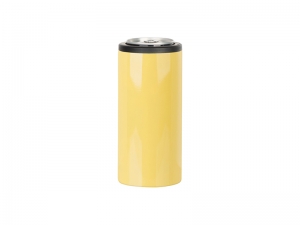 Sublimation 12oz/350ml Stainless Steel Skinny Can Cooler(Yellow)