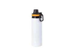 Botella Aluminio 25OZ/850ml Tapa Amarilla (Blanco)