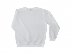 Suéter manga comprida com capuz gola Redondo (Branco,M)