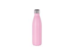 17oz/500ml Powder Coated Stainless Steel Cola Bottle (Pink)