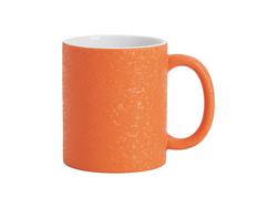 Xícara Cerâmica com Tinta Rachada 11oz (Laranja)