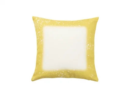 Sublimation Blanks Yellow Bleached Starry Linen Pillow Cover