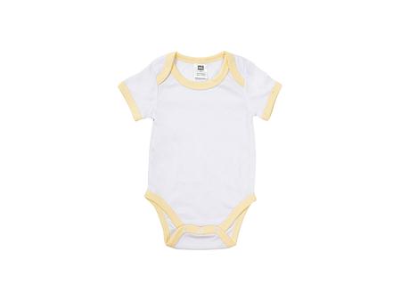 Baby Onesie Short Sleeve S(Yellow Edge,0-3M)