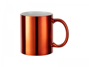 11oz Sublimation Blanks Orange Plated Ceramic Mug