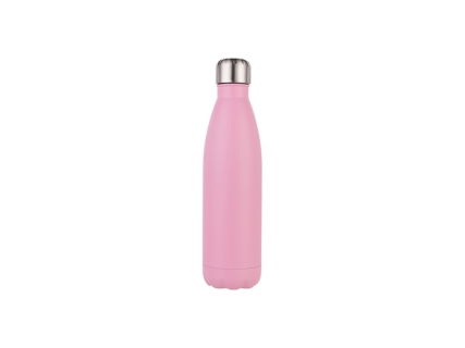 Engraving Blanks 17oz/500ml Stainless Steel Cola Bottle(Matt Pink)