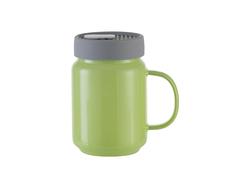 Mason Jar de Vidro 20oz/600ml com Tampa de silicone (Verde)