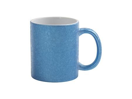11oz Crackle Finish Ceramic Mug(Azul)