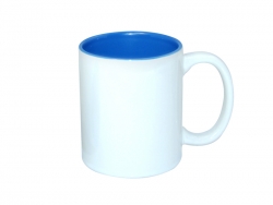 Mug blanc 330 ml avec intérieur bleu azur Sublimation Transfert Thermique