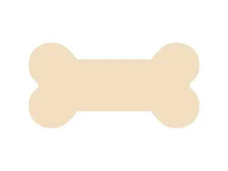 Sublimation Blanks Bone Shaped Plywood Sign w/ Stripes (25.4*12.7*1.5cm)