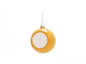 7.8cm Plastic Christmas Ball Ornament (Glossy Orange)