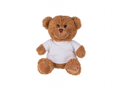 Sublimation 23cm Plush Teddy Bear w/ Shirt (Brown)