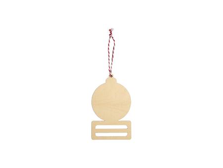 Portabilletes de madera contrachapada sublimación (9,2 * 15,2 * 0,4 cm, forma de bola de Navidad)