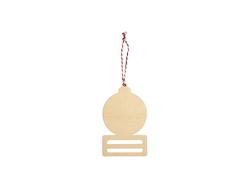 Portabilletes de madera contrachapada sublimación (9,2 * 15,2 * 0,4 cm, forma de bola de Navidad)
