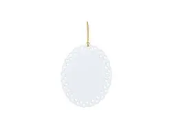 Ornamento Plástico Tapete com Enfeite de Triângulos (7.3*9cm)