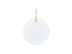 Adorno Plástico Tapete con Ribete de Hojas (φ7.6cm)