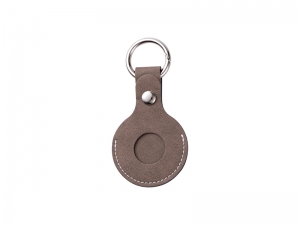 Sublimation Blanks PU AirTag Keychain Holder(Dark Gray)