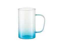 Caneca de Vidro 18oz/540ml (Transparente, Degradado Azul)